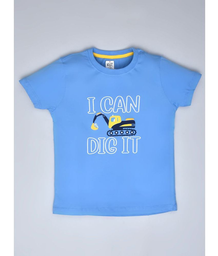     			Lux Cozi - Blue Cotton Boy's T-Shirt ( Pack of 1 )