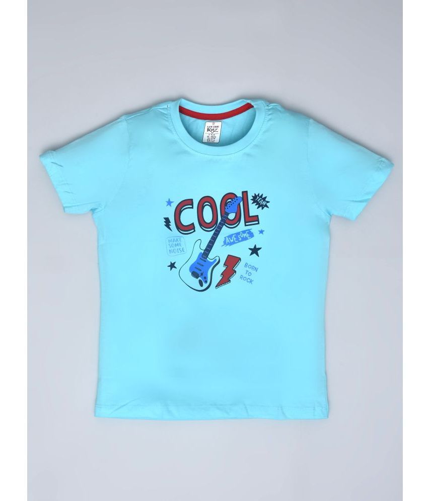     			Lux Cozi - Light Blue Cotton Boy's T-Shirt ( Pack of 1 )
