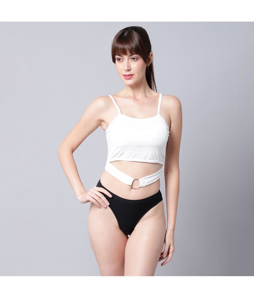     			PrettyCat - White Cotton Blend Women's Bra & Panty Set ( Pack of 1 )