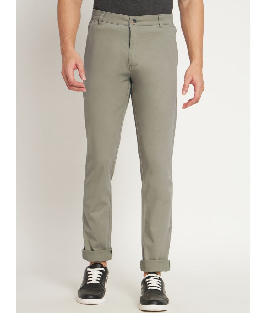     			RAGZO Light Green Slim Chinos ( Pack of 1 )