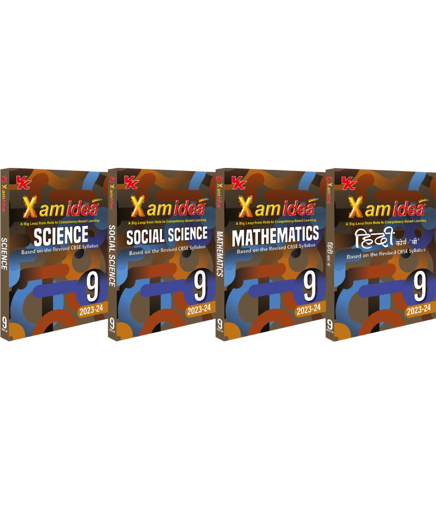     			Xam idea Bundle Set of 4 (Science, Social Science, Mathematics & Hindi B) Class 9 CBSE | Chapterwise Question Bank | 2023-24 Exam