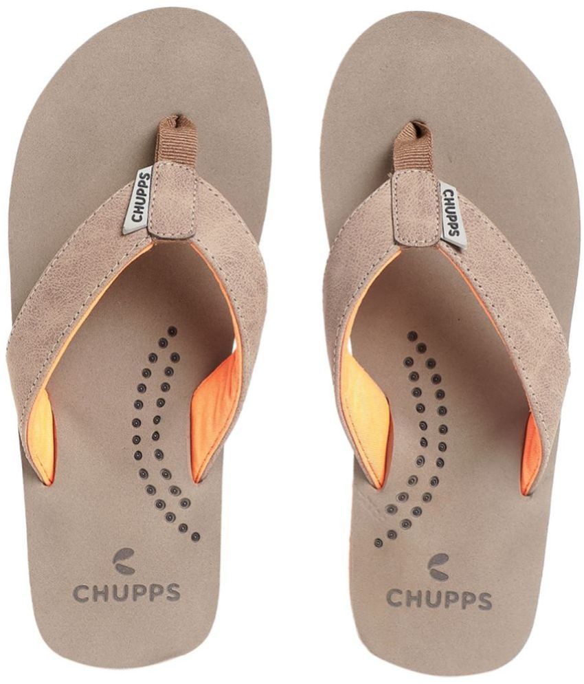     			CHUPPS - Beige Men's Thong Flip Flop