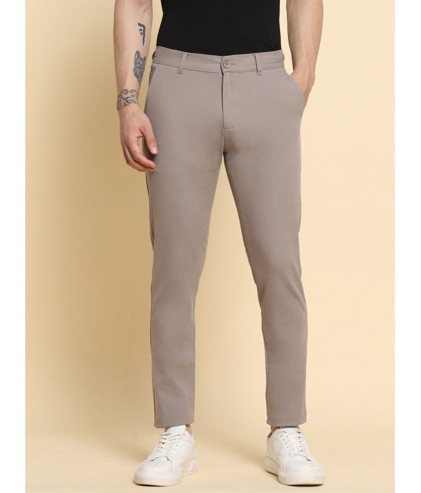     			Dennis Lingo Light Grey Slim Chinos ( Pack of 1 )