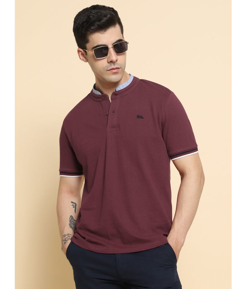     			Dennis Lingo - Maroon Cotton Blend Slim Fit Men's Polo T Shirt ( Pack of 1 )