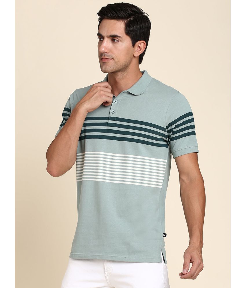     			Dennis Lingo - Teal Blue Cotton Slim Fit Men's Polo T Shirt ( Pack of 1 )