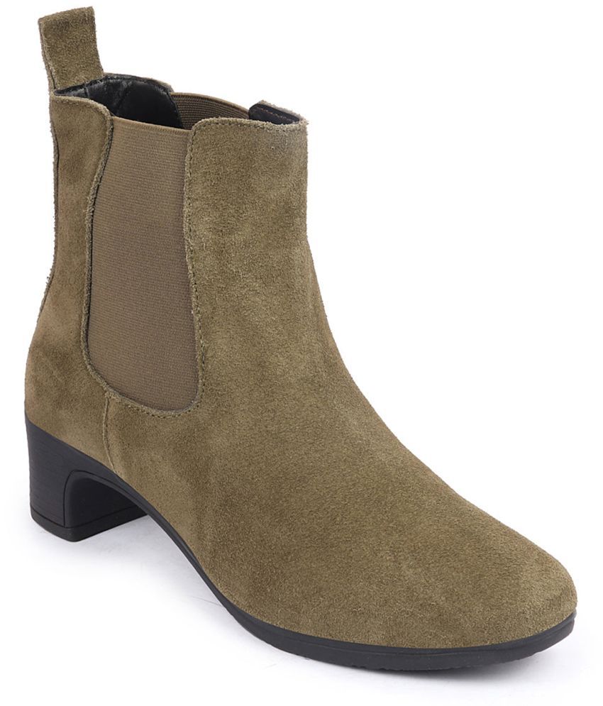     			Fausto - Olive Women's Ankle Length Boots