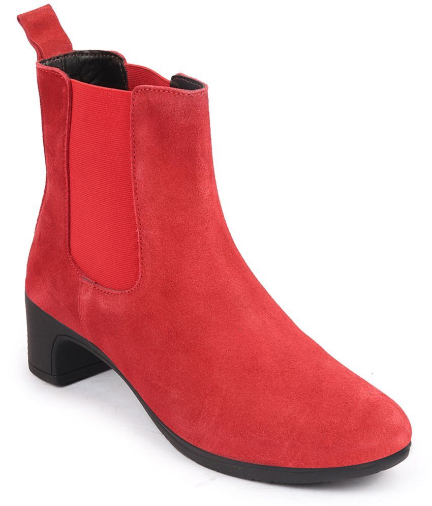     			Fausto - Red Women's Ankle Length Boots