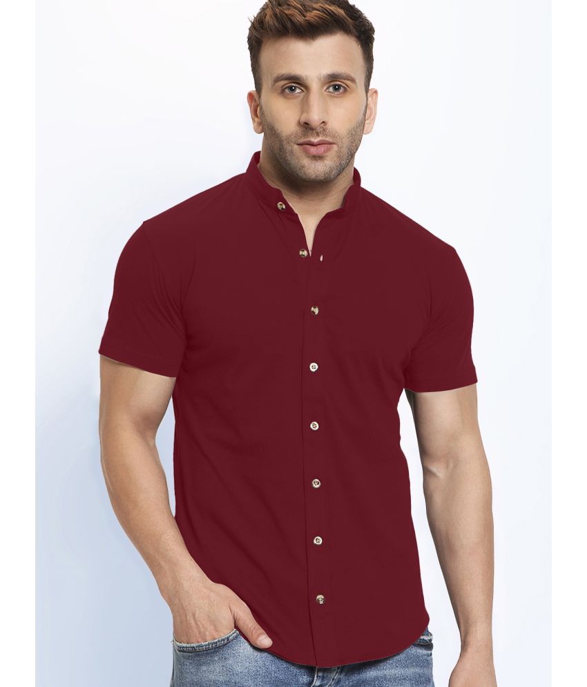     			GESPO - Maroon Cotton Blend Regular Fit Men's Casual Shirt ( Pack of 1 )