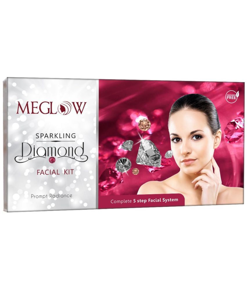     			meglow Sparkling Diamond Facial Kit for Women with 5 easy steps (Pack of 1) (105g)