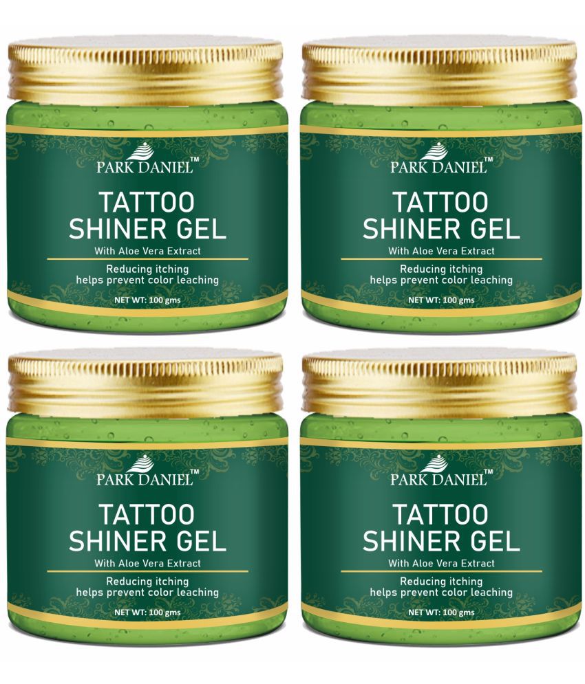     			Park Daniel Tattoo Shiner Gel With Aloe Vera Extract Permanent Body Tattoo Pack of 4
