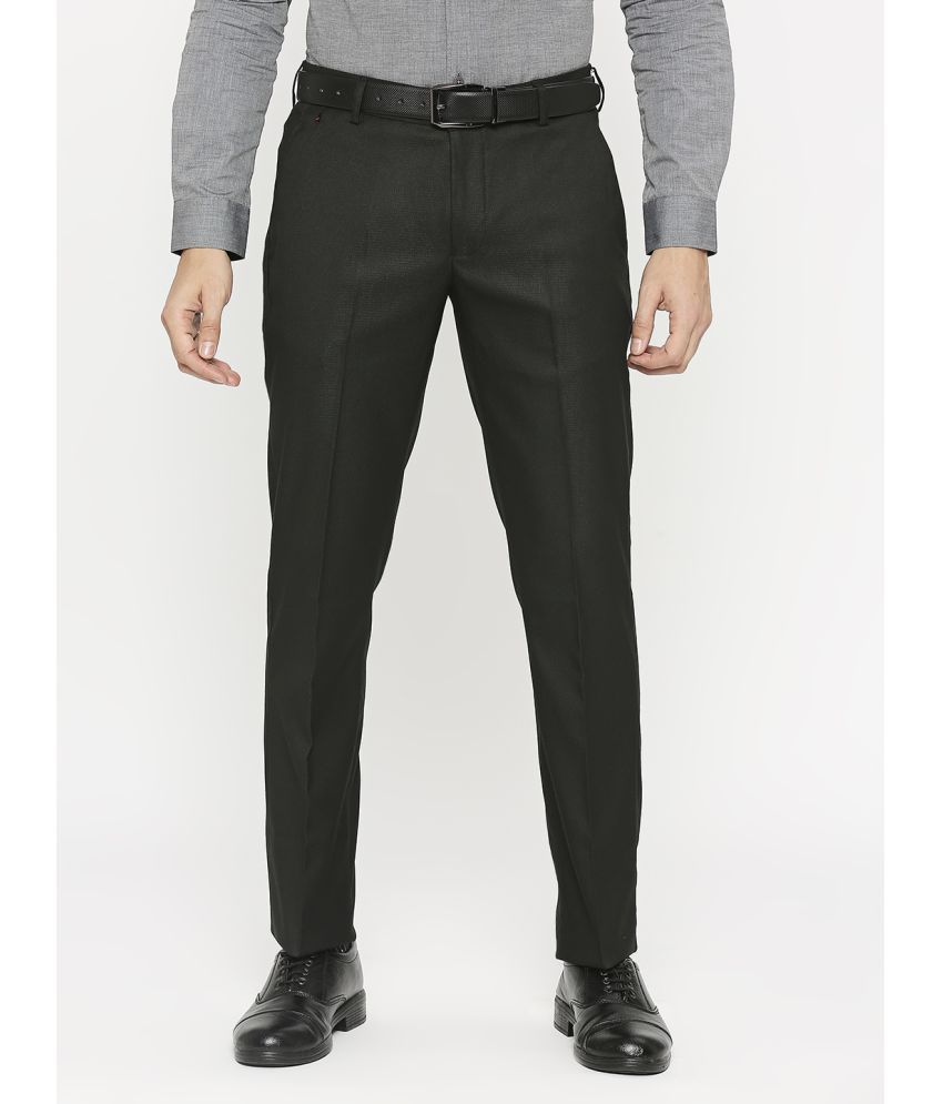     			Solemio Black Slim Formal Trouser ( Pack of 1 )