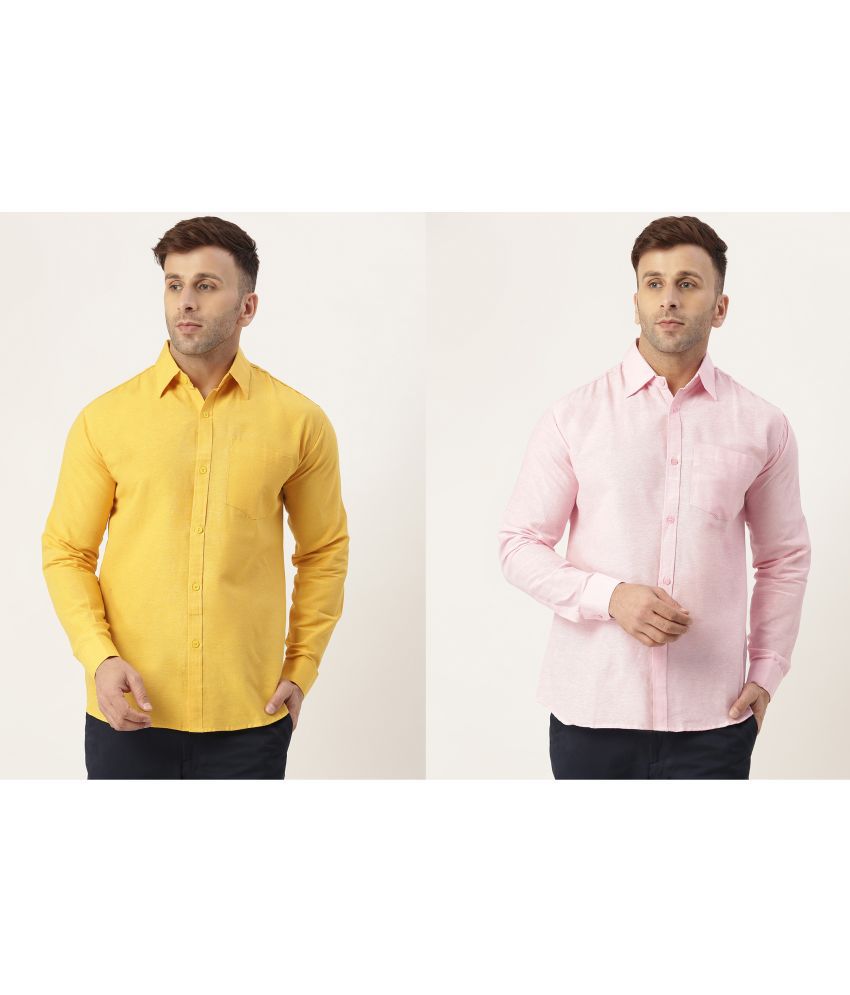     			RIAG - Pink Cotton Blend Regular Fit Men's Casual Shirt ( Pack of 2 )