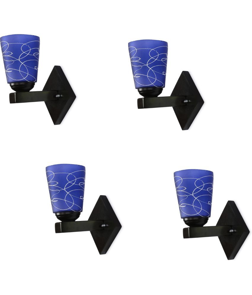     			Somil - Blue Wallchiere ( Pack of 4 )