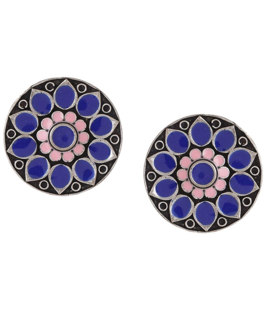     			VIRAASI - Blue Stud Earrings ( Pack of 1 )