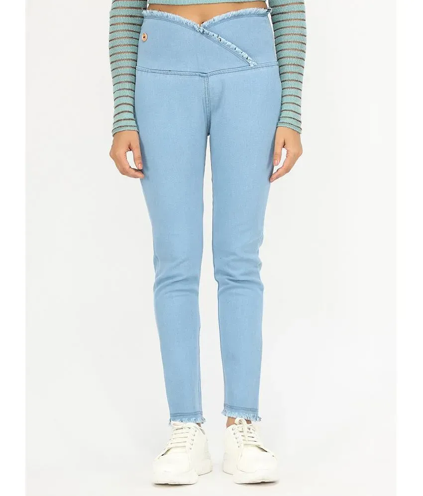 AngelFab - Denim Skinny Fit Blue Women's Jeggings ( Pack of 1 ) - Buy  AngelFab - Denim Skinny Fit Blue Women's Jeggings ( Pack of 1 ) Online at  Best Prices in India on Snapdeal