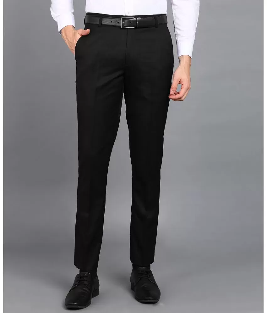 Allen Solly Men Textured Grey Trousers - Selling Fast at Pantaloons.com
