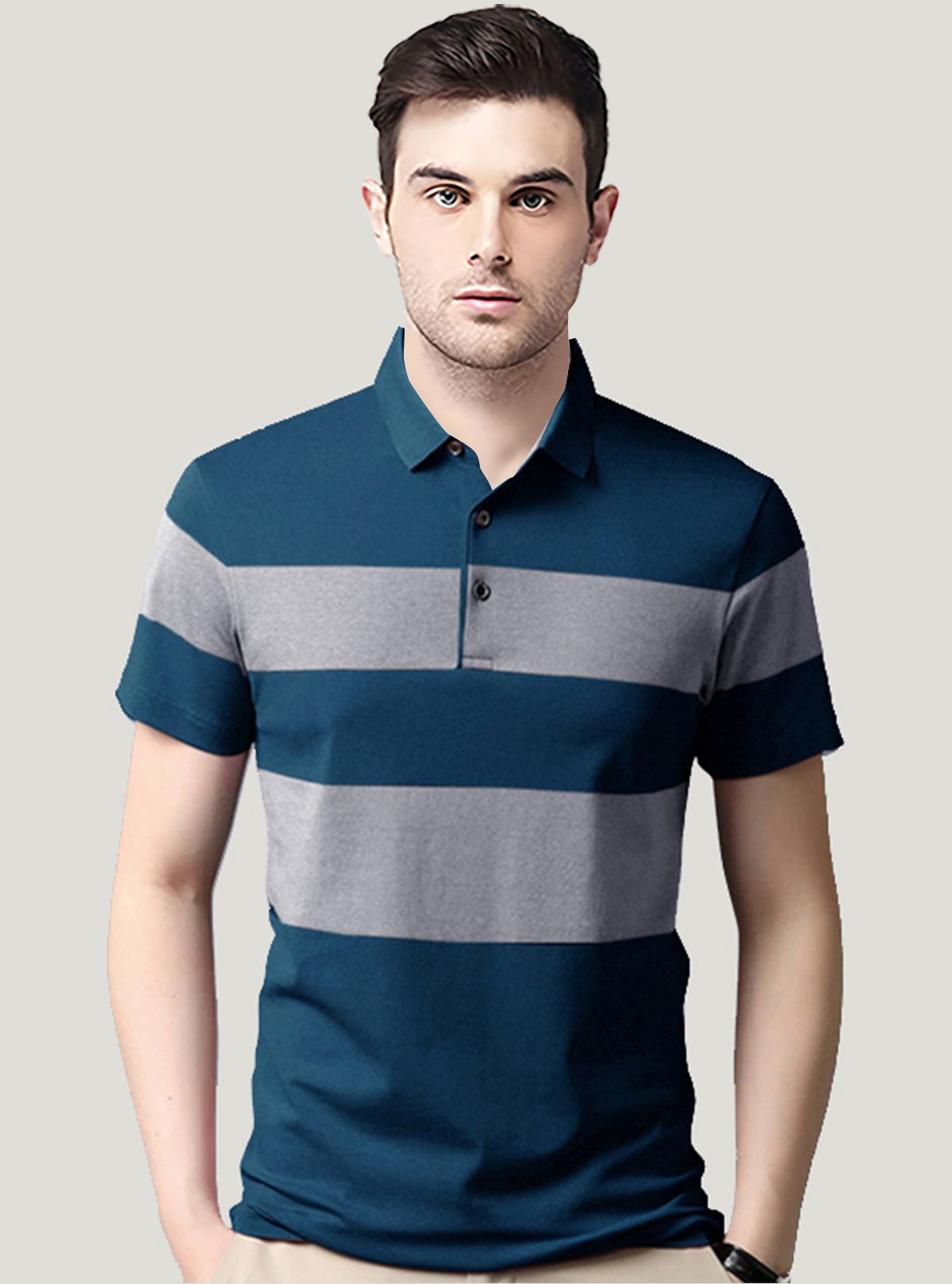     			AUSK - Teal Blue Cotton Blend Regular Fit Men's Polo T Shirt ( Pack of 1 )