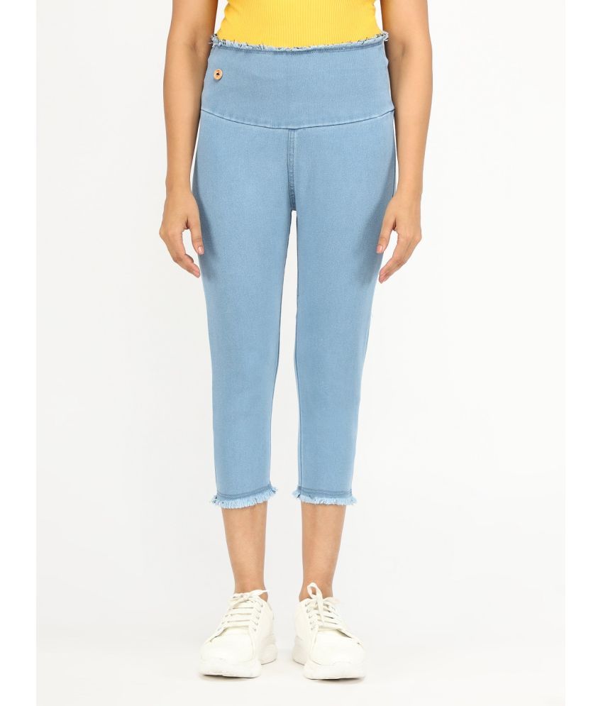     			AngelFab Denim Capris - Blue