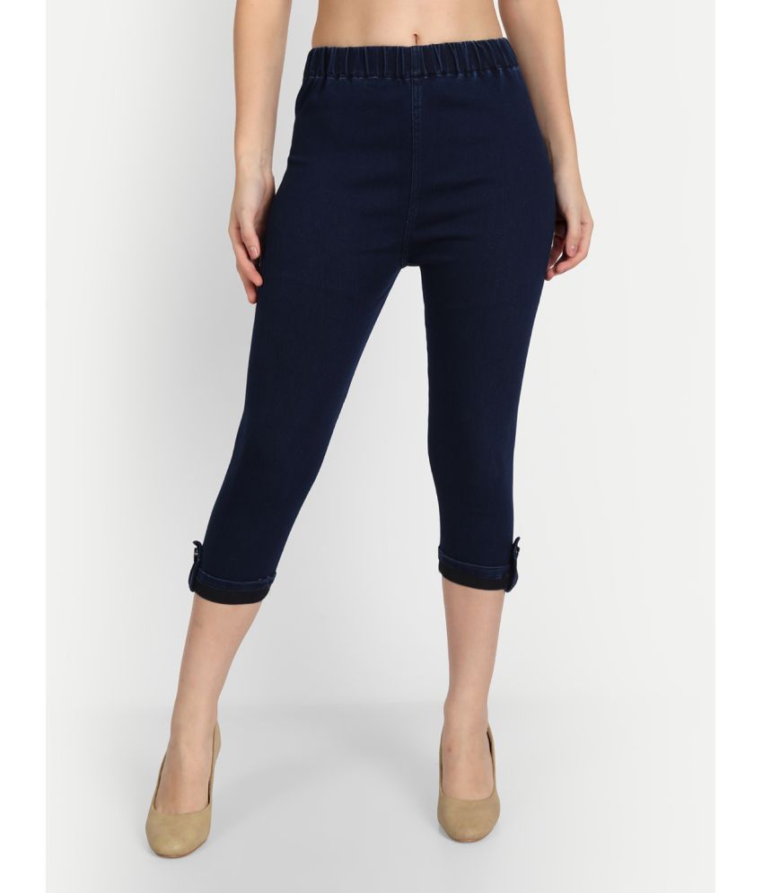     			AngelFab Denim Capris - Blue