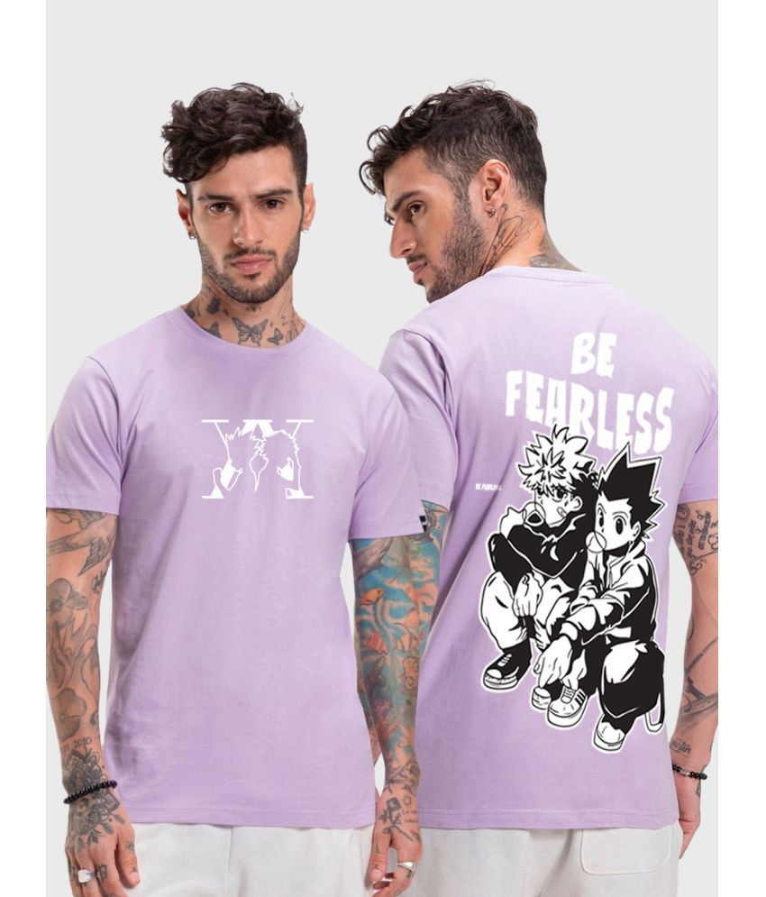     			Bewakoof - Purple Cotton Regular Fit Men's T-Shirt ( Pack of 1 )
