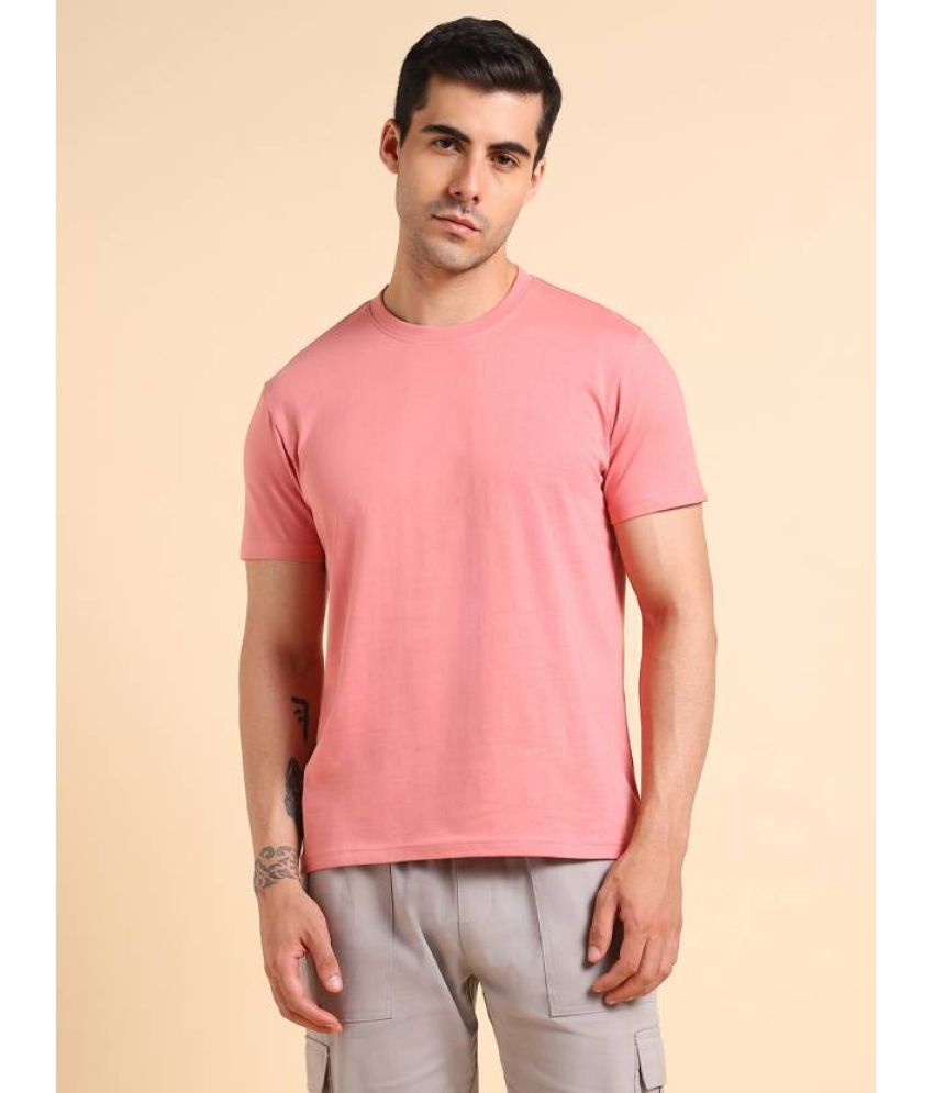     			Dennis Lingo - Pink 100% Cotton Slim Fit Men's T-Shirt ( Pack of 1 )