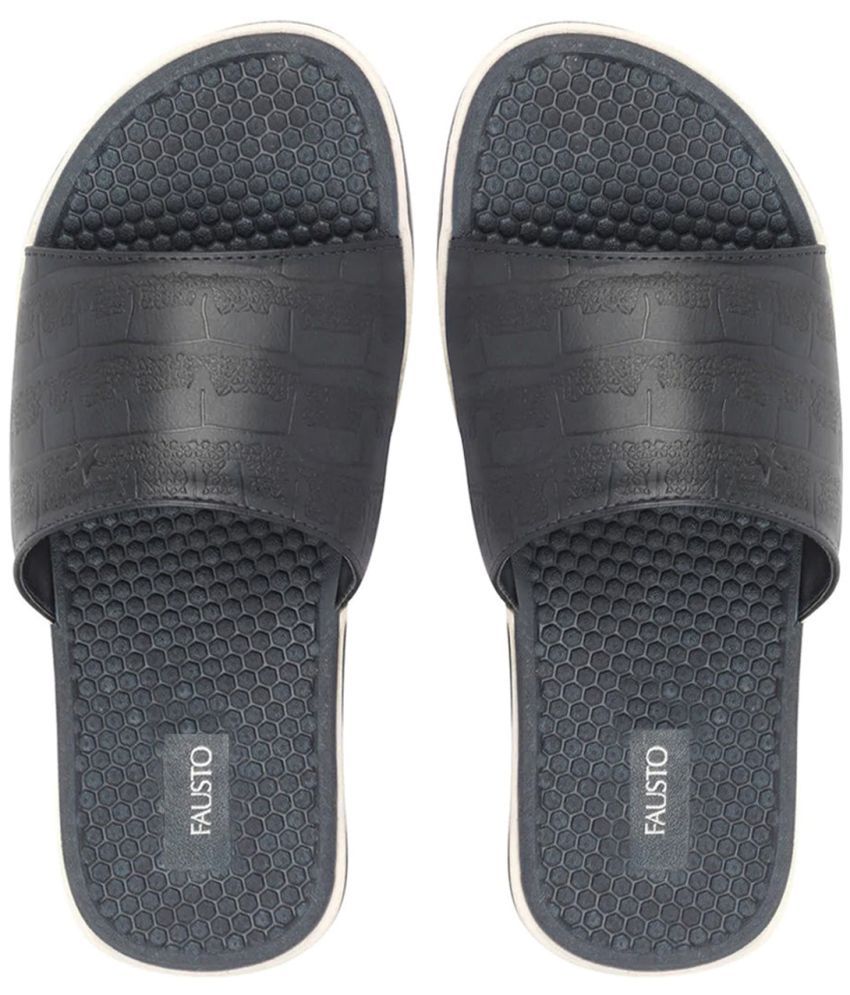     			Fausto - Navy Blue Men's Slide Flip Flop