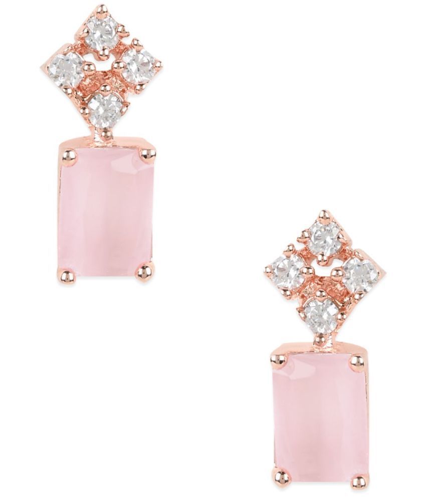     			I Jewels - Pink Stud Earrings ( Pack of 1 )