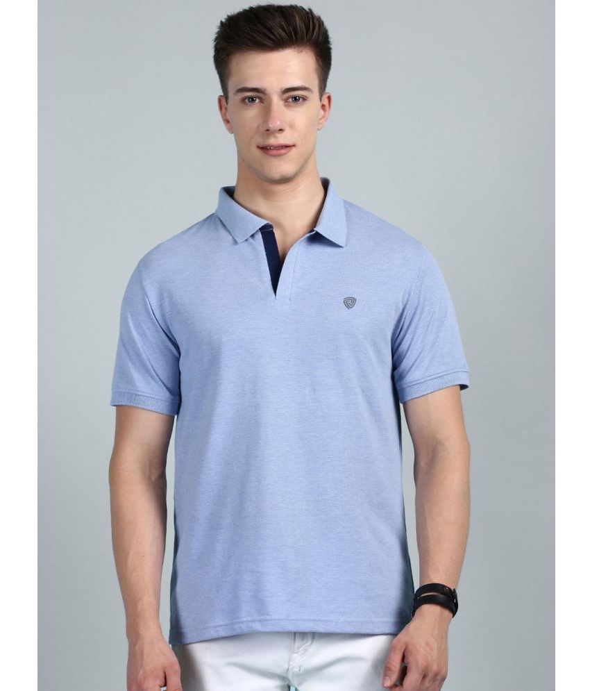     			Lux Cozi - Light Blue Cotton Regular Fit Men's Polo T Shirt ( Pack of 1 )
