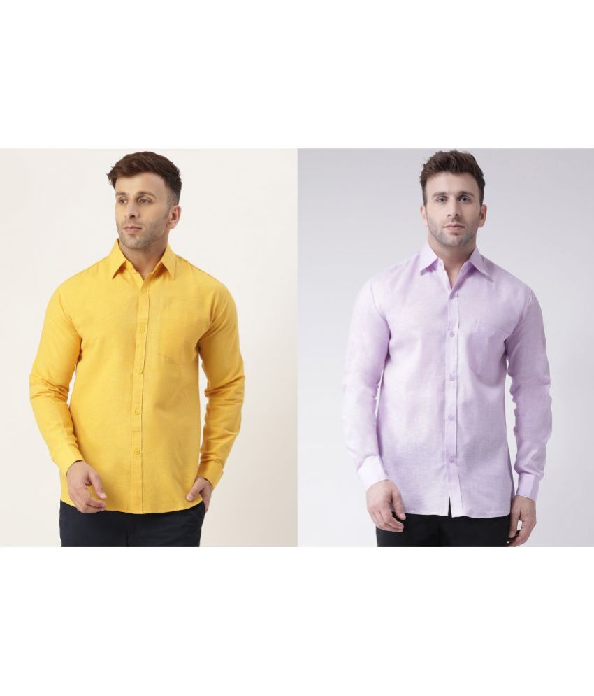     			RIAG - Multicolor Cotton Blend Regular Fit Men's Casual Shirt ( Pack of 2 )