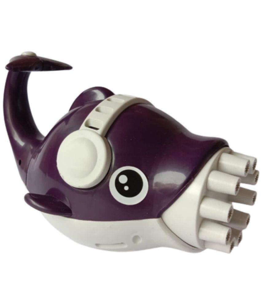     			1979 YESKART-PURPLE Dolphin Gatling Bubble Gun Blower for Kids, Dolphin Bubble Maker, Bubble Machine Cute Toy with Refill Bubble Solution, Automatic Bubble Maker for Toddlers (3+ Years)