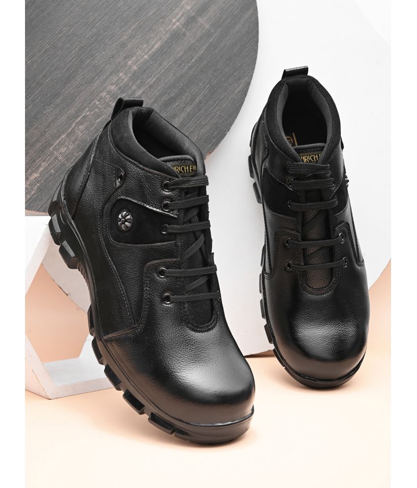     			Enrich Field High Ankle Black Safety Shoes
