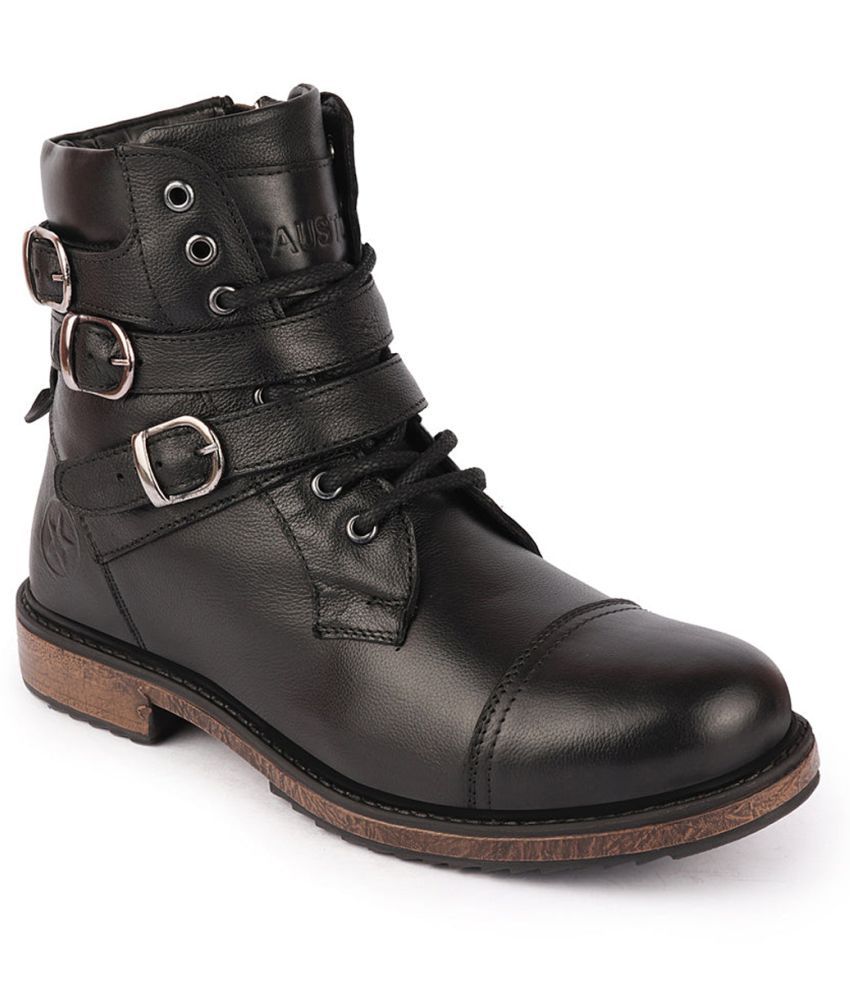     			Fausto - Black Men's Casual Boots