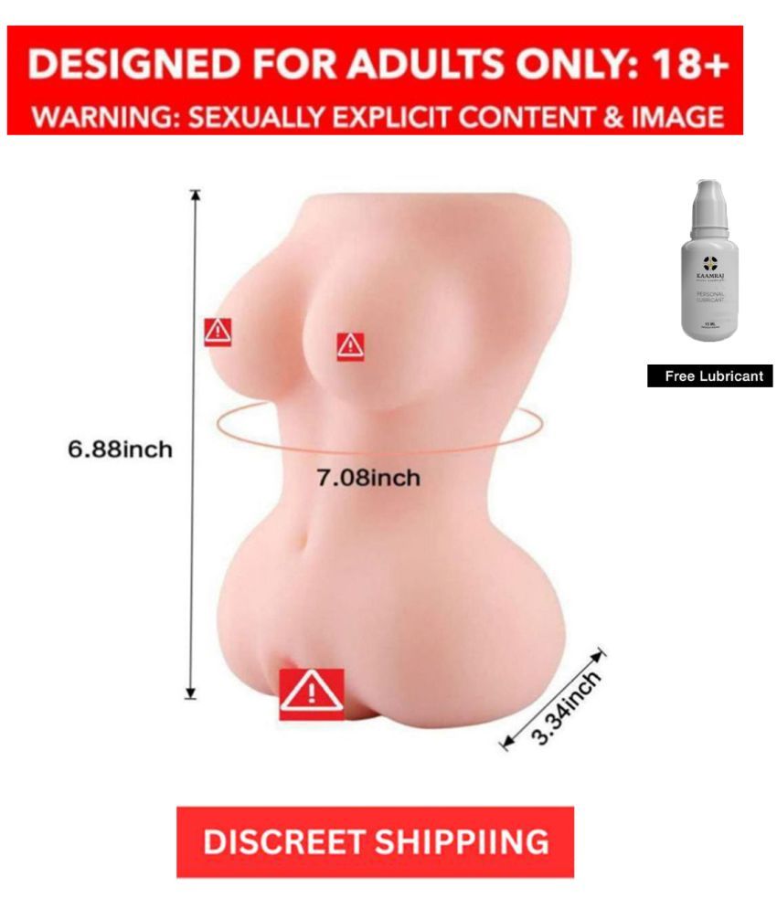     			Half Body Mini Doll Silicone Pocket Pussy Sex Doll With Breast And Anal For Masturbation Toy By Bluemoon