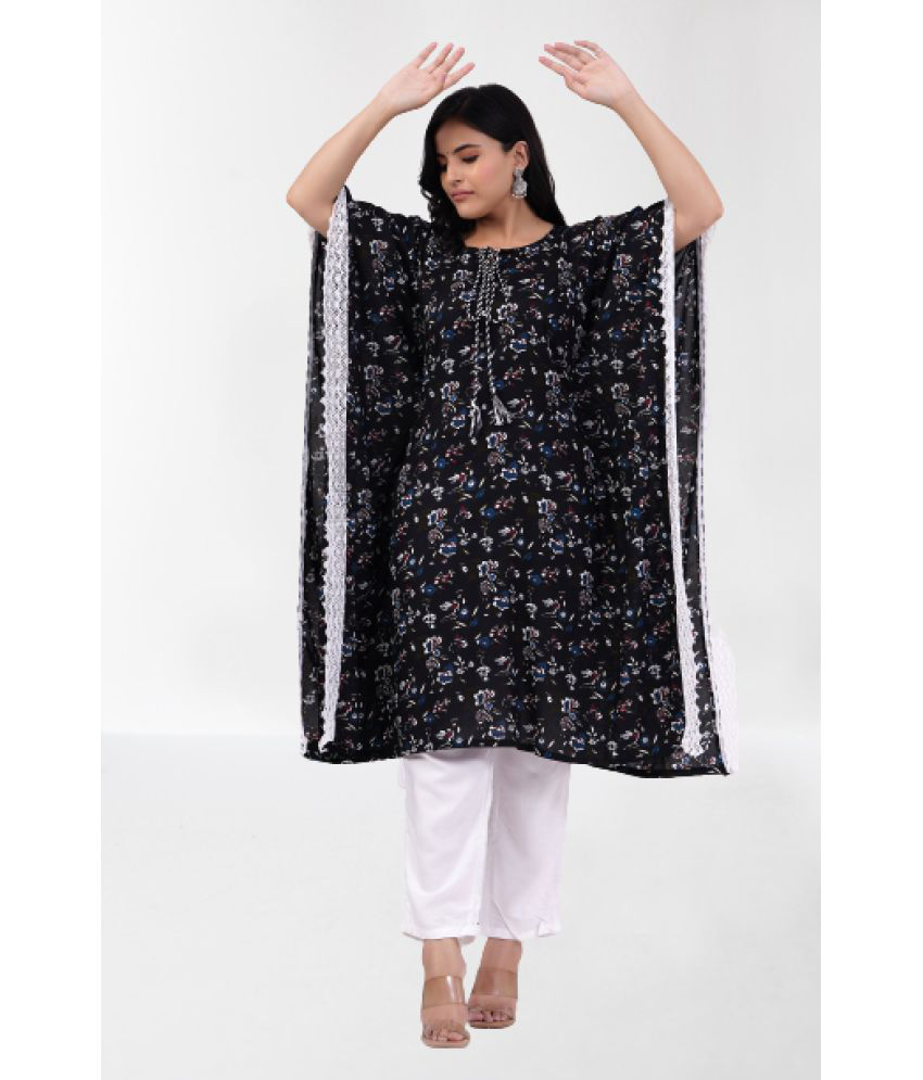     			Heavenly Attire - Black Kaftan Cotton Women's Stitched Salwar Suit ( Pack of 1 )