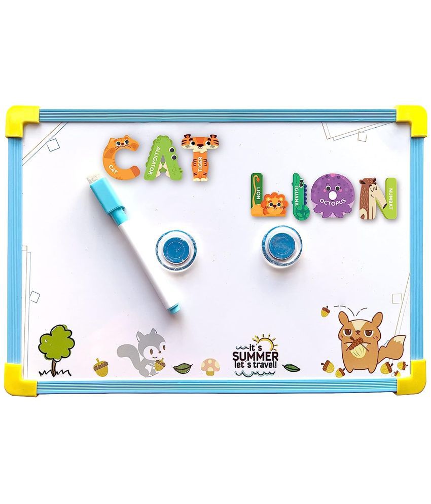     			Mini Leaves 2 in 1 Magnetic & Dry Erase Slate, Alphabet and Number Learning Board, Early Learning Board for 2+ Years, Writing Board for Kids 2+ Years
