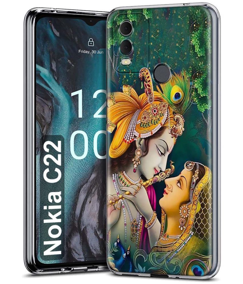     			NBOX - Multicolor Printed Back Cover Silicon Compatible For Nokia C22 ( Pack of 1 )