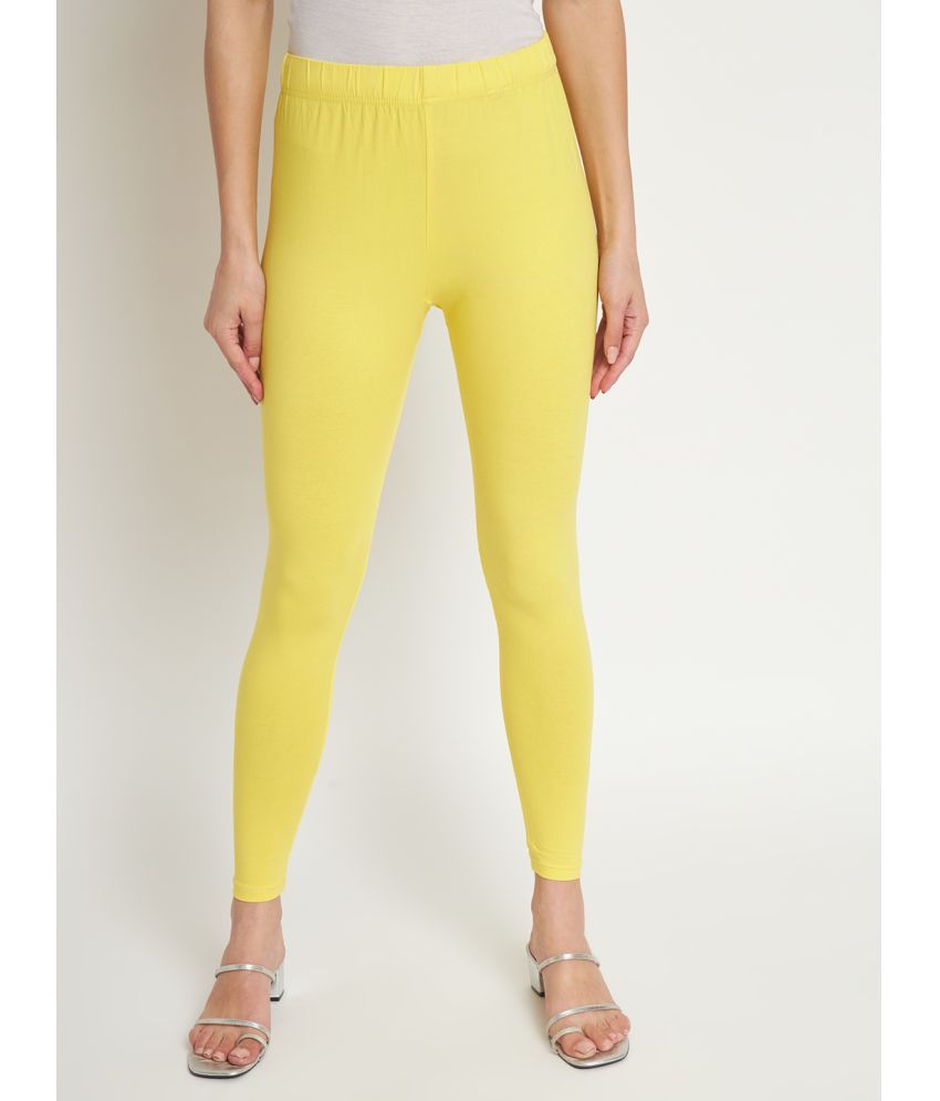     			SELETA - Yellow Cotton Women's Leggings ( Pack of 1 )