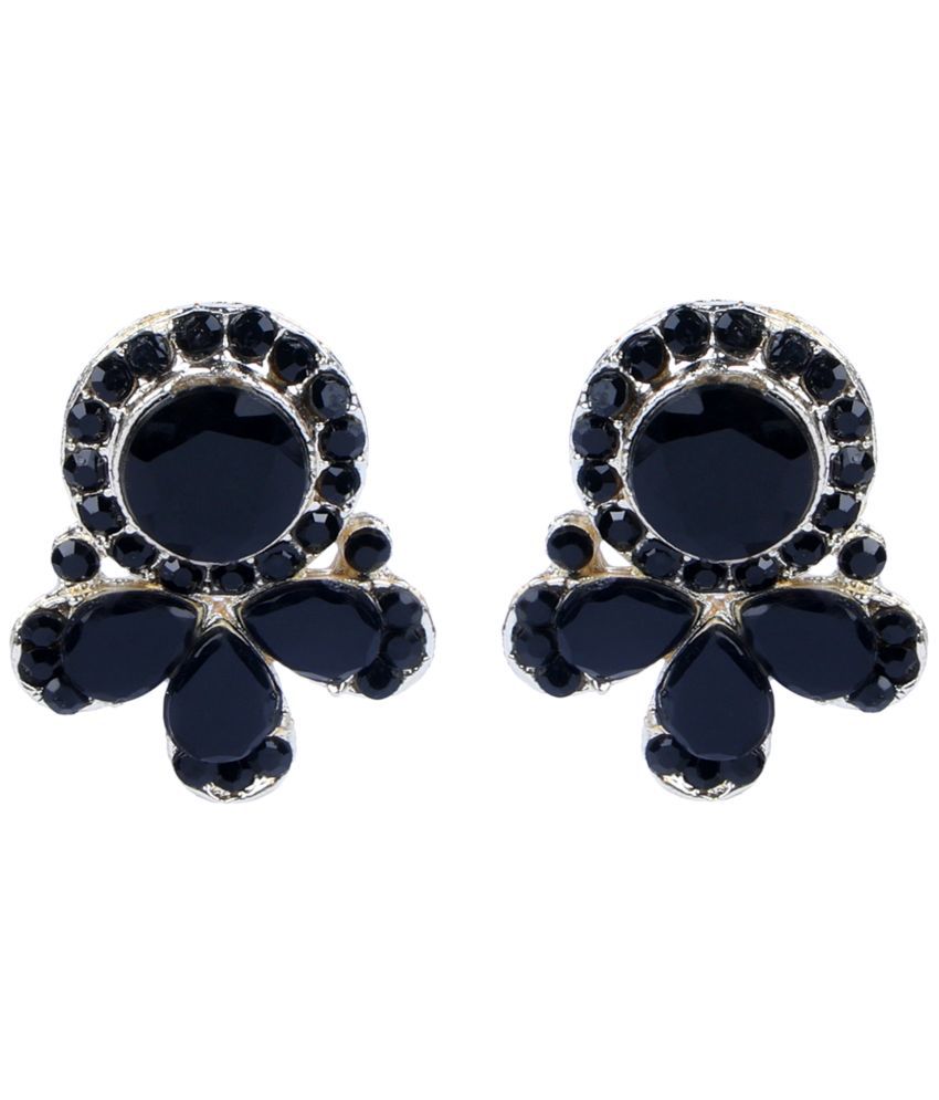     			Sunhari Jewels - Black Stud Earrings ( Pack of 1 )