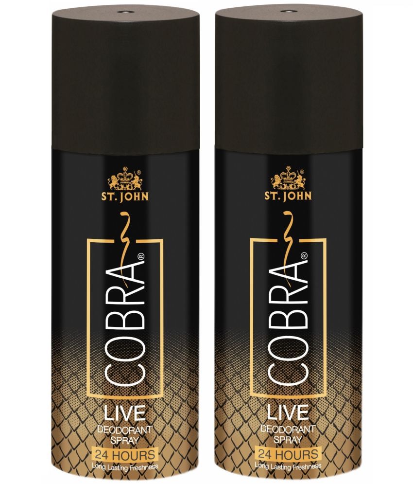     			St. JOHN Cobra Long-Lasting Deodorant Spray Live For Men & Women 150ml Each (Pack of 2)
