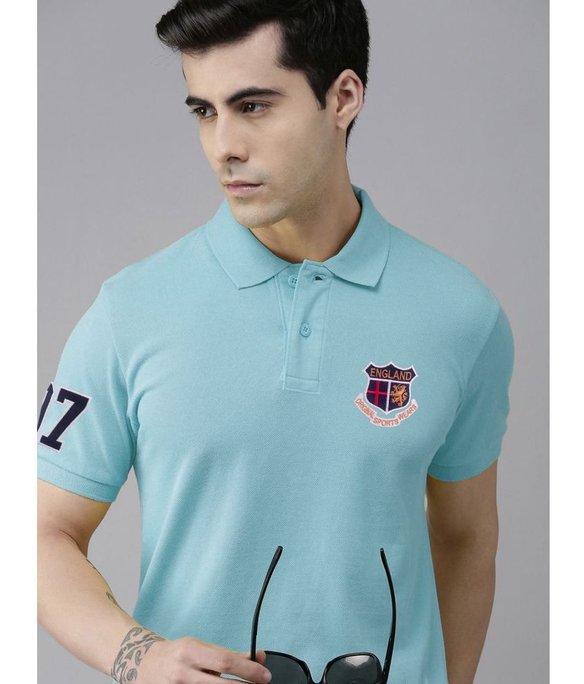     			ADORATE - Blue Cotton Blend Regular Fit Men's Polo T Shirt ( Pack of 1 )