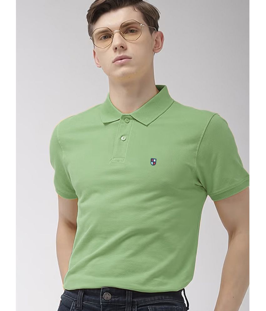     			ADORATE - Mint Green Cotton Blend Regular Fit Men's Polo T Shirt ( Pack of 1 )