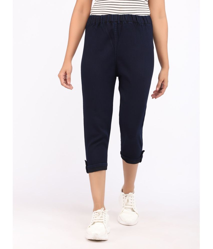     			AngelFab Denim Capris - Navy