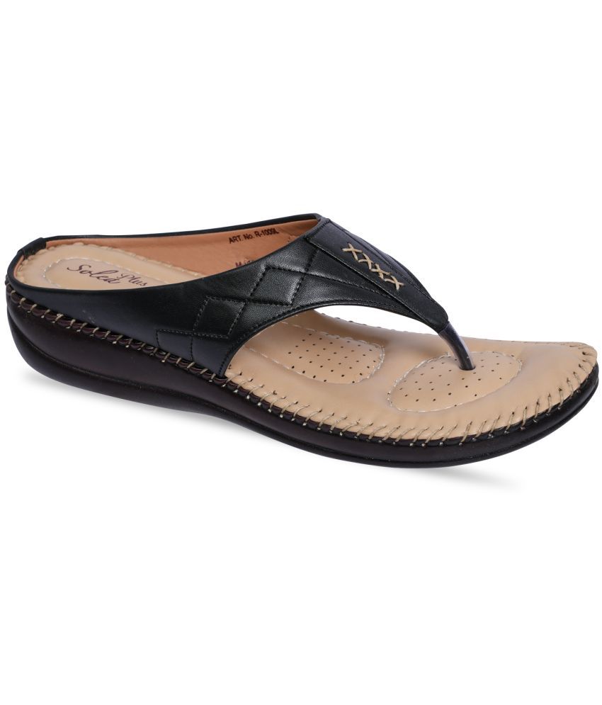     			Paragon Black Floater Sandals