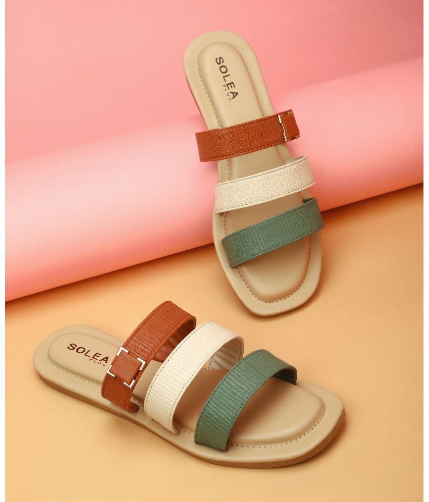     			Paragon Tan Floater Sandals