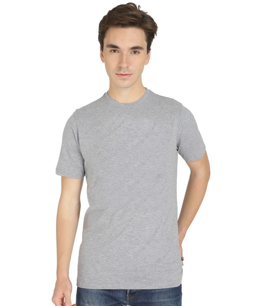     			Proteens - Grey Cotton Blend Regular Fit Men's T-Shirt ( Pack of 1 )