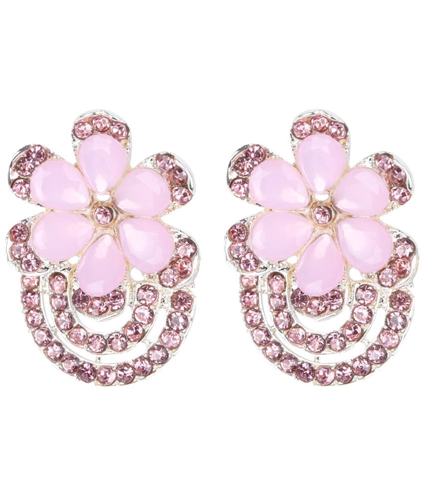     			Sunhari Jewels - Pink Stud Earrings ( Pack of 1 )