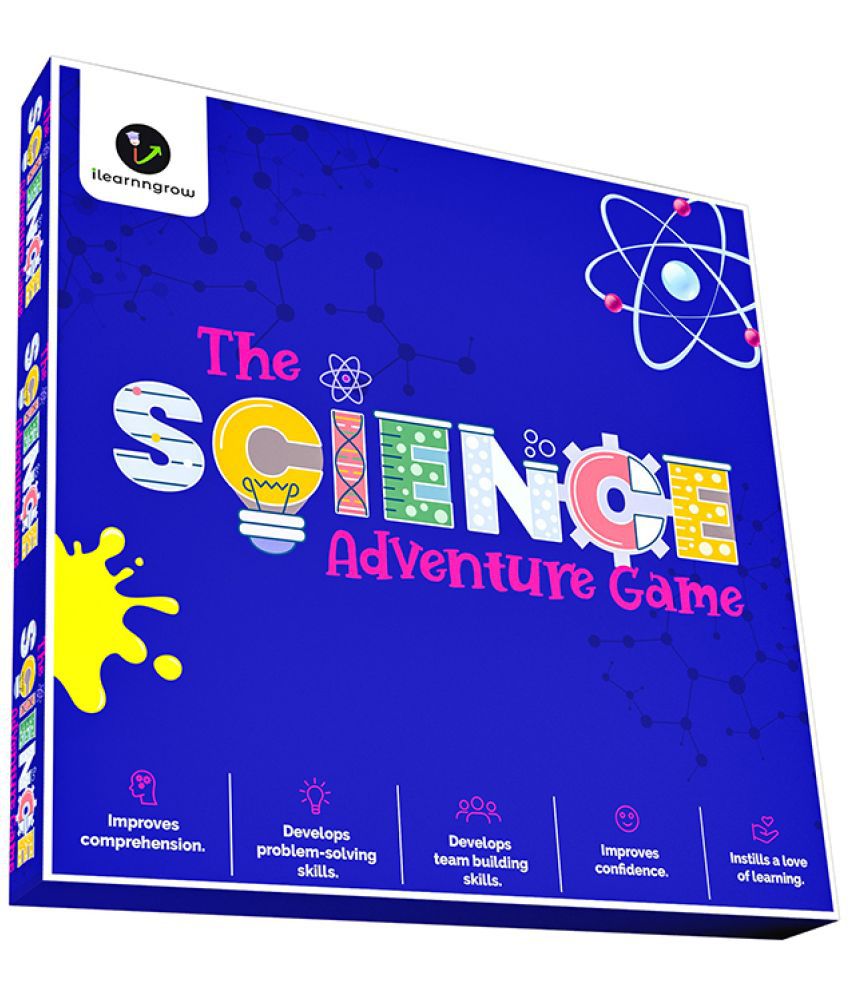     			ilearnngrow "The Science Adventure Game" (Size: 10 X 10 X 1) Made by MDF Board Game for 6-10 Years Unisex Kids