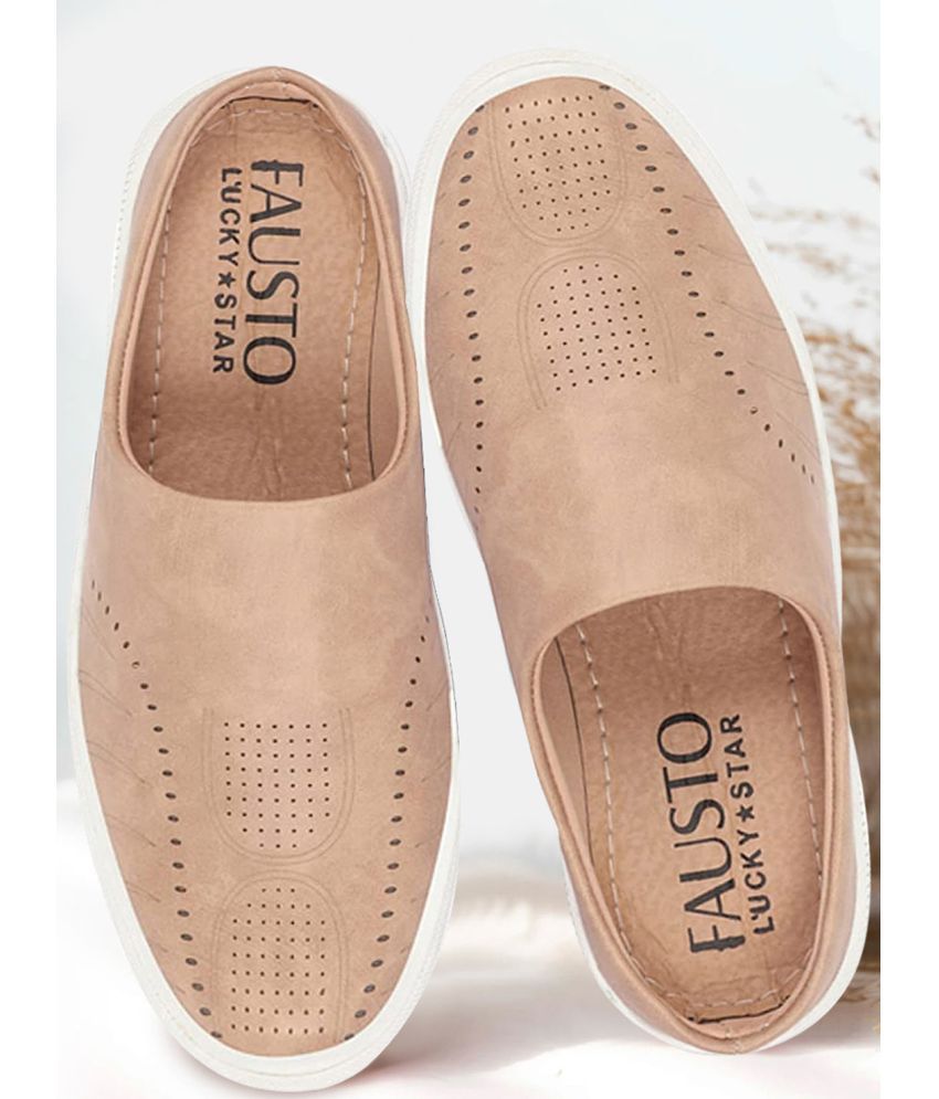     			Fausto - Beige Men's Slip-on Shoes