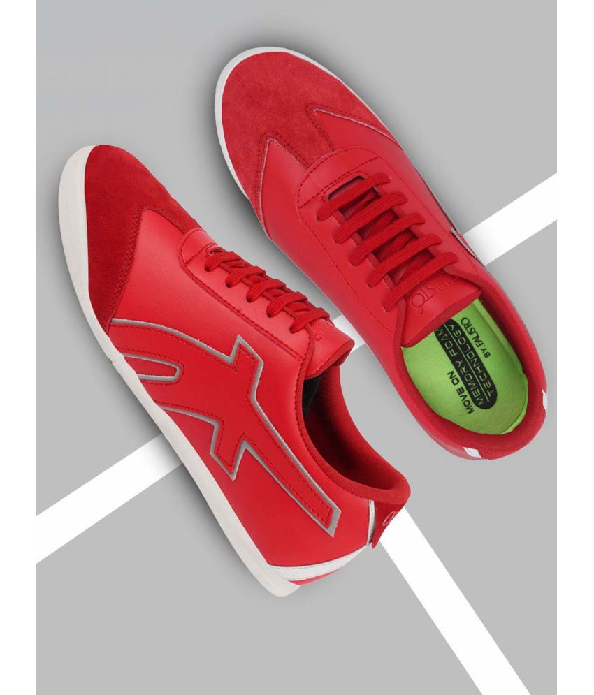     			Fausto - Red Men's Sneakers