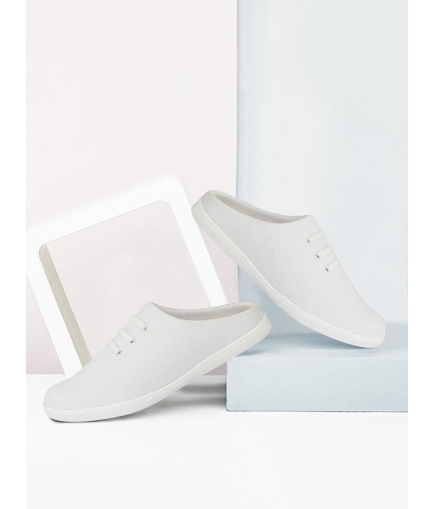     			Fausto - White Men's Slip-on Shoes